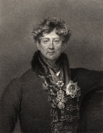King George IV, engraved by Edward Scriven, from the plate by William Finden, from 